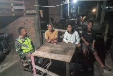 SERSAN! Babinsa Koramil 405-01 Tebing Tinggi Berdiskusi Bersama Petugas Ronda Malam 