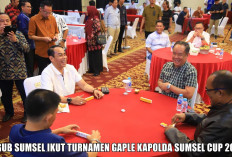Bukan 17 Agustusan! Wagub Cik Ujang Ikuti Turnamen Gaple Kapolda Sumsel Cup 2025
