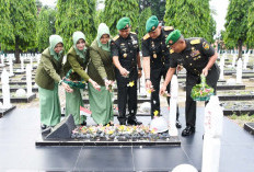 Wow! Peringati Hari Juang TNI AD 2023, Danrem 044/Gapo Ikuti Ziarah Ke TMP Ksatria Ksetra Siguntang