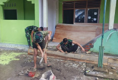 Satgas TMMD Kodim Lahat Lakukan Pengukuran Lebar Bekisting di Sasaran Fisik Pembangunan di Desa Ini