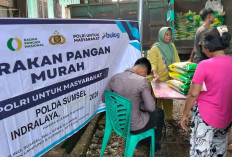 9 Ton Beras Ludes Diserbu Warga di Pasar Murah Polres Ogan Ilir dan Bulog