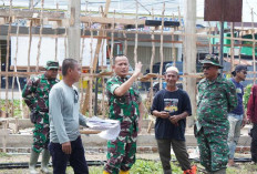 Pejabat Kodim Palembang Ini Tinjau Pemasangan Kerangka Bangunan KDKMP di Srimulya, Siapa?