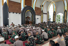 Ini Bukti Sinergitas TNI-Polri, Personel Yonif 147 Ksatria Garuda Jaya dan Polda Babel Gelar Ini Bersama