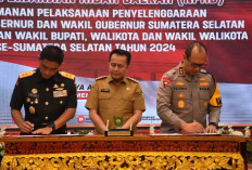 Pangdam II/Swj Tanda Tangani NPHD Pengamanan Pilkada Serentak 2024 di Wilayah Sumsel