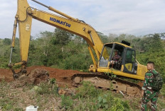 Percepat Proses Pembukaan Jalan Baru, Dua Alber Dikerahkan di Lokasi TMMD Kodim Rejang Lebong