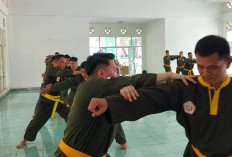 Personel Kodim 0405 Lahat Ikuti Ujian Kenaikan Sabuk Pencak Silat Militer, Intip Yuk Keseruannya 