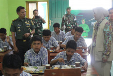 Sukseskan Program Dapur Masuk Sekolah, Kodim Lahat Sasar SMP Kartika II-3 Lahat
