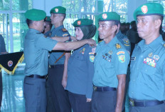 Dandim Lahat Pimpin Korps Raport Serah Terima Jabatan Personil Pa, Kenaikan Pangkat Serta Pindah Satuan