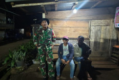 BUKAN KALENG-KALENG! Anggota Koramil 405-13 Dempo Selatan Patroli Keamanan Lingkungan Bareng Warga