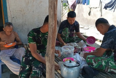 Suasana Sederhana, Beginilah Kebersamaan Satgas TMMD ke-128 Kodim Lahat Bersama Masyarakat