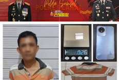 Satres Narkoba Polres Lahat Amankan Pria Diduga Edarkan Kristal Putih 0,26 Gram di Pasar Baru