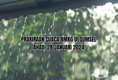 Peringatan Dini! 12 Daerah Masih Potensi Hujan, Prakiraan Cuaca BMKG di Sumsel Sabtu 27 Januari 2024