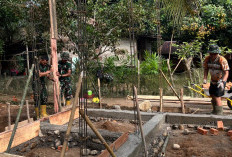 Pondasi Dasar Selesai, Satgas TMMD 128 Kodim 0405 Lahat Persiapkan Material Batubata 