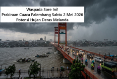 Waspada Sore Ini! Prakiraan Cuaca Palembang Sabtu 2 Mei 2026: Potensi Hujan Deras Melanda