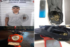 Polres Lahat Bekuk Pengedar Ganja 80 Gram, Motor Scoopy Ikut Disita