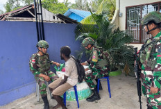 Begini Cara Personil Satgas Yonif 141 Aneka Yudha Jaya Prakosa Tunjukkan Kepedulian Ke Masyarakat Perbatasan