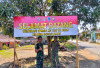 Papan Selamat Datang di Lokasi TMMD 128 Lubuk Tampang Lahat Berdiri Kokoh, Ini Buktinya 