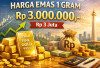 Harga Emas 1 Gram Tembus Rp 3 Jutaan, Cek di Logam Mulia Galeri24 dan UBS
