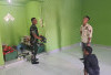 Tinjau Pengerjaan Rehab Mushola Ar-Rasyid Tercapai 100 Persen, Ini Senyum Bahagia Dansatgas TMMD Kodim Lahat