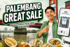 Fantastis! Rayakan 1343 Tahun Palembang, Makan Enak Cuma Rp1.343 dengan BSB Mobile