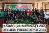 Ga Mau Ketinggalan, Koalisi Ojol Palembang Gelar Deklarasi Pilkada Damai 2024