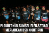 BSB Night Run 2024, Pj Gubernur Sumsel dan Ribuan Peserta Tetap Antusias di Bawah Guyuran Hujan