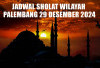 Simak! Jadwal Sholat Wilayah Palembang 29 Desember 2024 Berserta Niat dan Terjemahannya