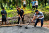 Jalan Penghubung Babat Supat-Lais Selesai Dicor, Kegiatan Dilakukan dengan Gotong Royong